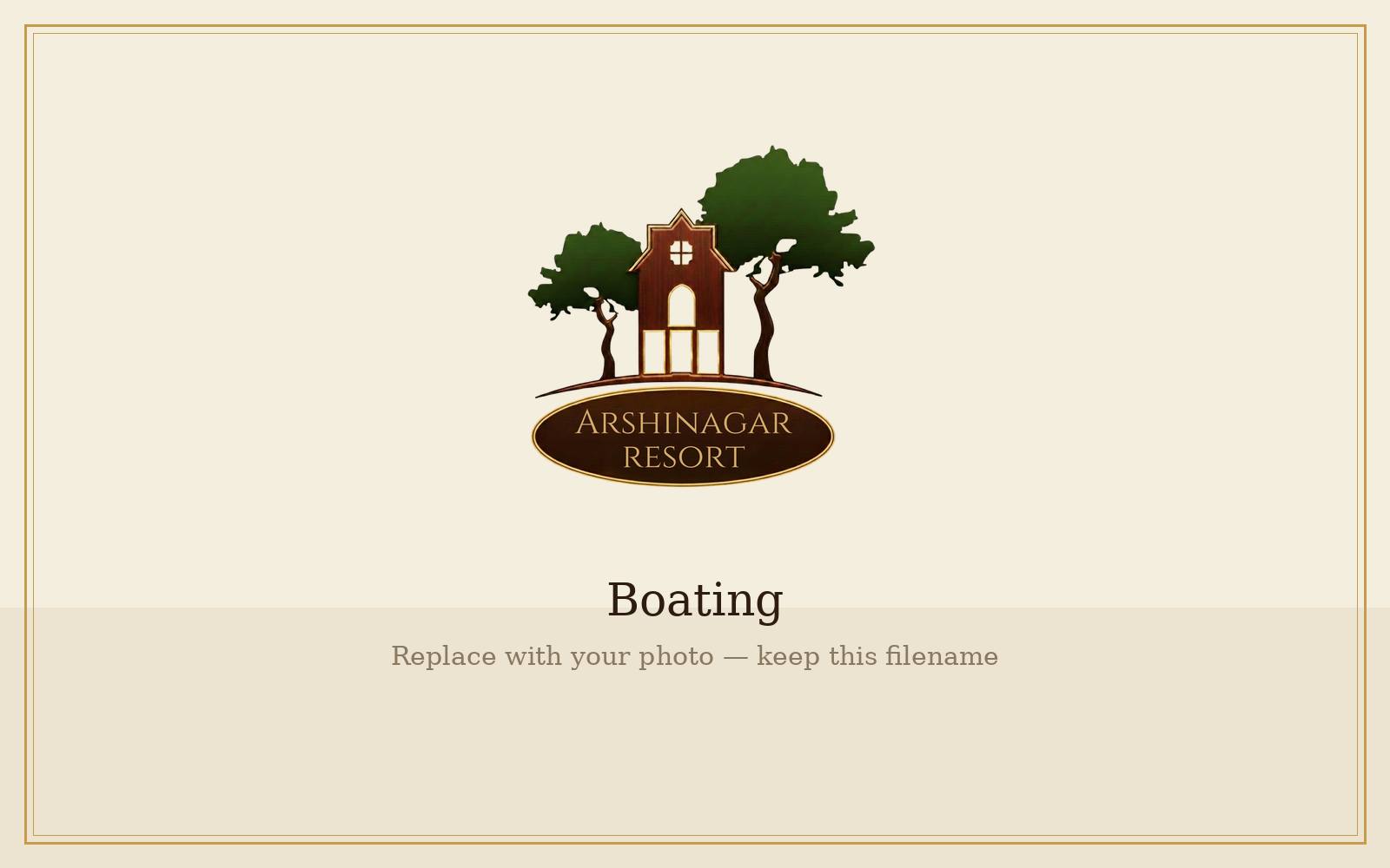 Boating on the pond at Arshinagar Resort